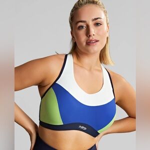 Sculptresse 46G Sports Bra High Impact | Panache | Blue Colorblock |
